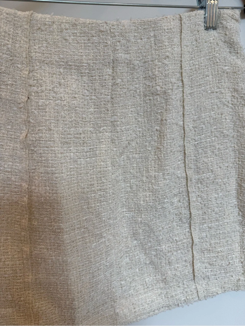 Zara Cream Tweed Mini Skirt